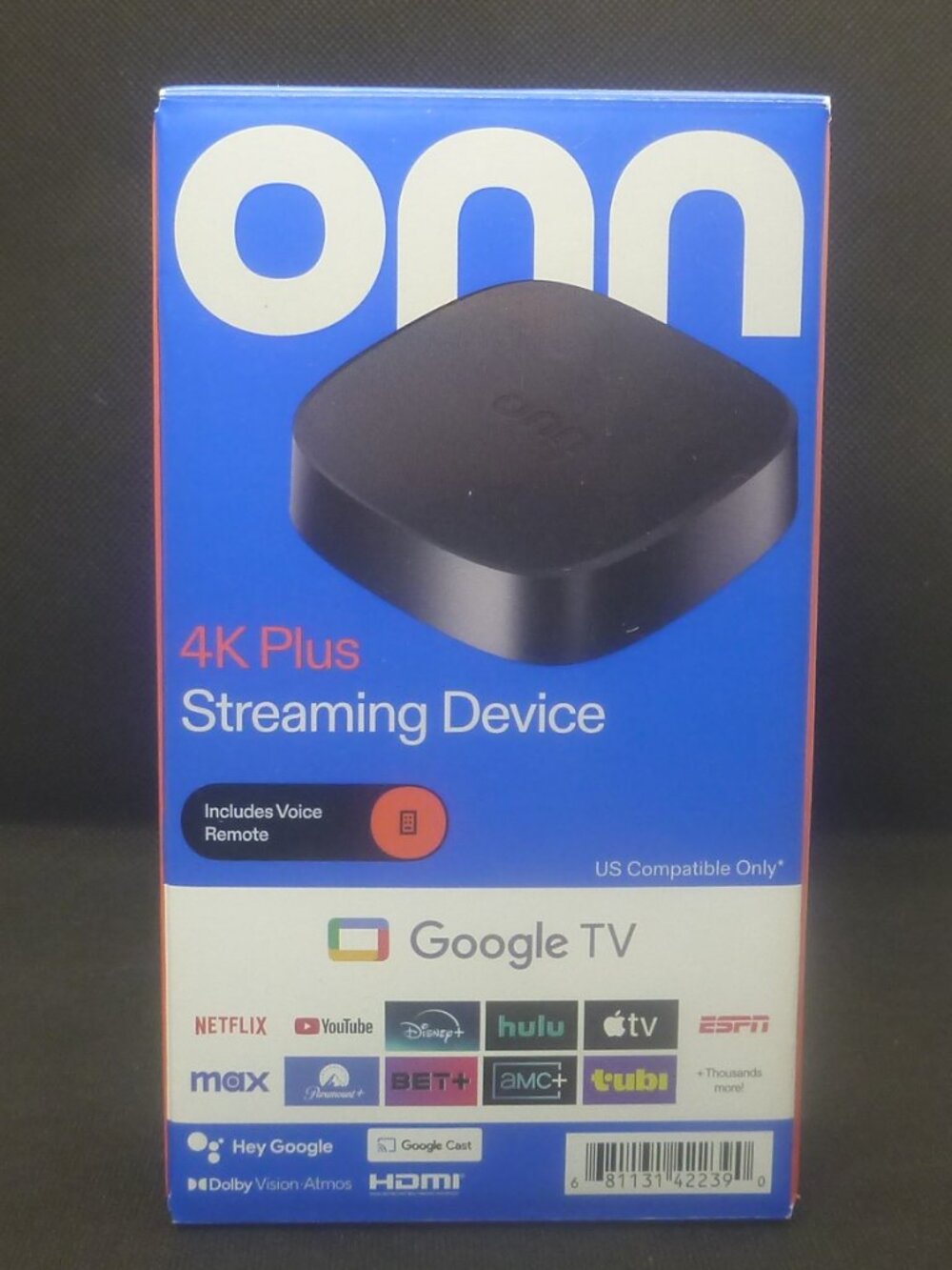 Onn 4K Plus Streaming Device Google TV Brand New